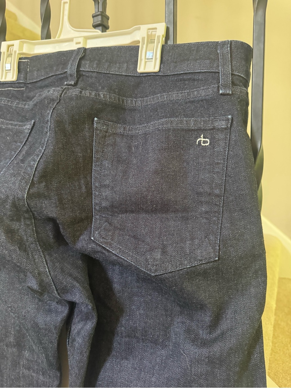 rag & bone Men's Dark Indigo Straight Jeans - Picture 4 of 5